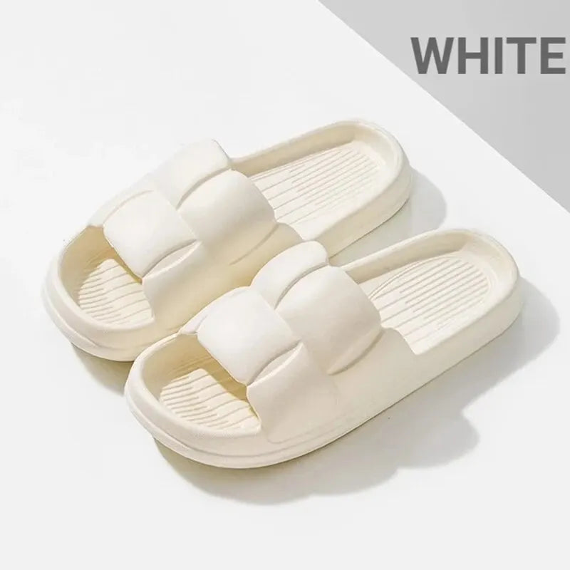 Summer Soft Shoes Cloud Slippers Indoor Mute Bathroom Anti-slip Slide Eva Beach Flip Flops Men Ladies Leisure Sandals