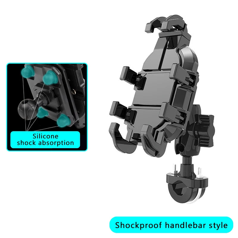 BLALION Motorcycle Riding Shock Absorption Mobile Phone Bracket Eight Claw Fixed Bracket for 4.7-7.1 inch Smartphone Shockproof