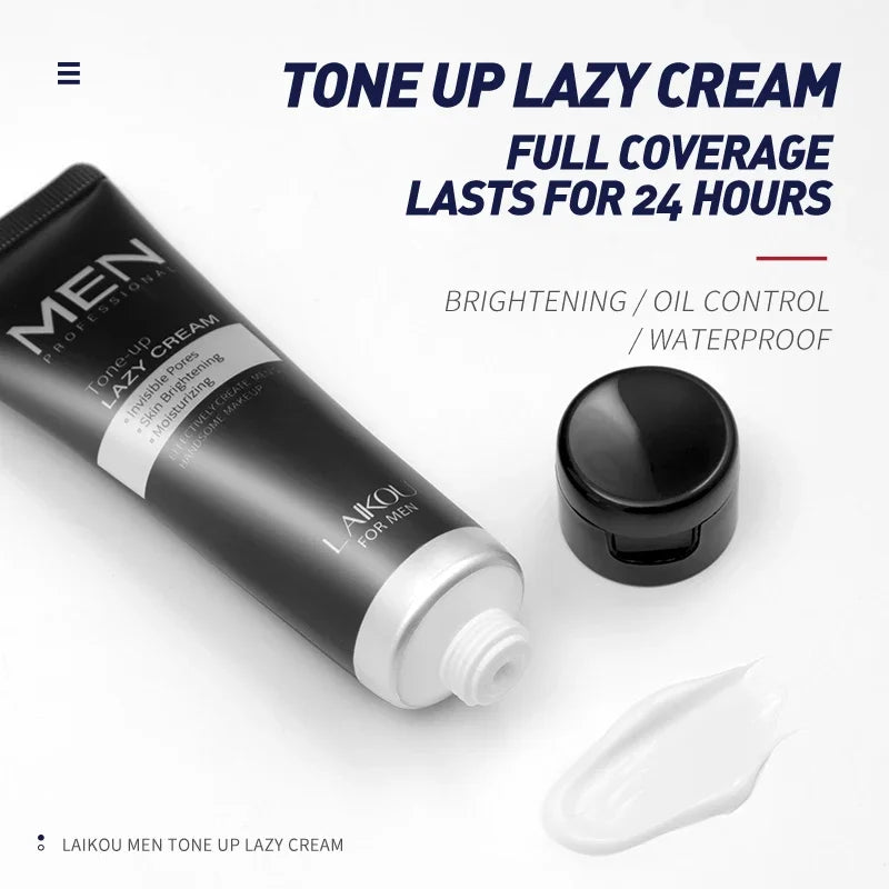 LAIKOU Men BB Cream Revitalising Nourishing Brighten Cream Natural Whitening Face Foundation Tone Up Cream Lazy Concealer 50g