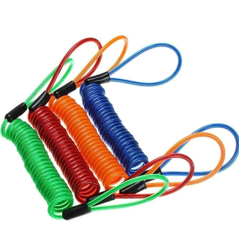 BLALION 120-150cm Safety Disc Brake Anti-theft Security Reminder Motorcycle Alarm Bold Spring Cable Helmet Wire Bike Lock Rope