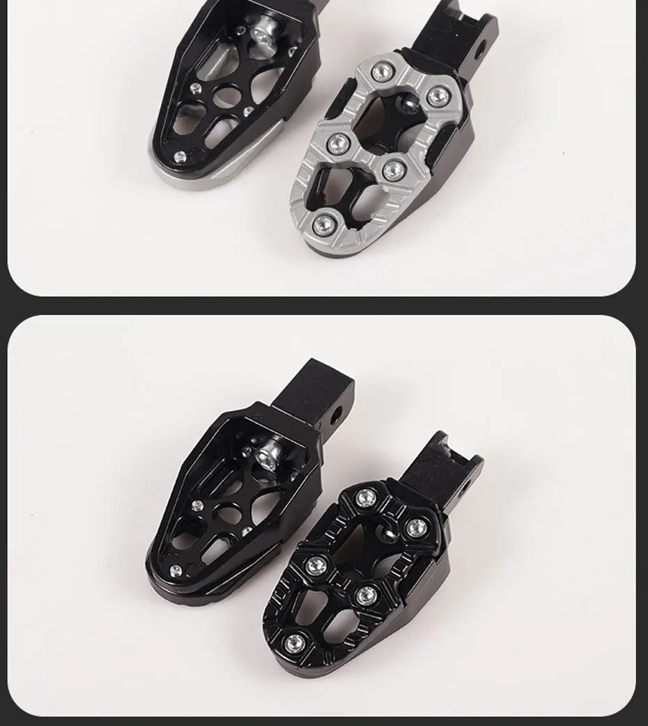 BLALION 1 Pair Universal Aluminum Alloy Footrest Pedals Angle Adjustable for Motorcycle Scooter ATV E-Bike Foot Rests Foot Pegs