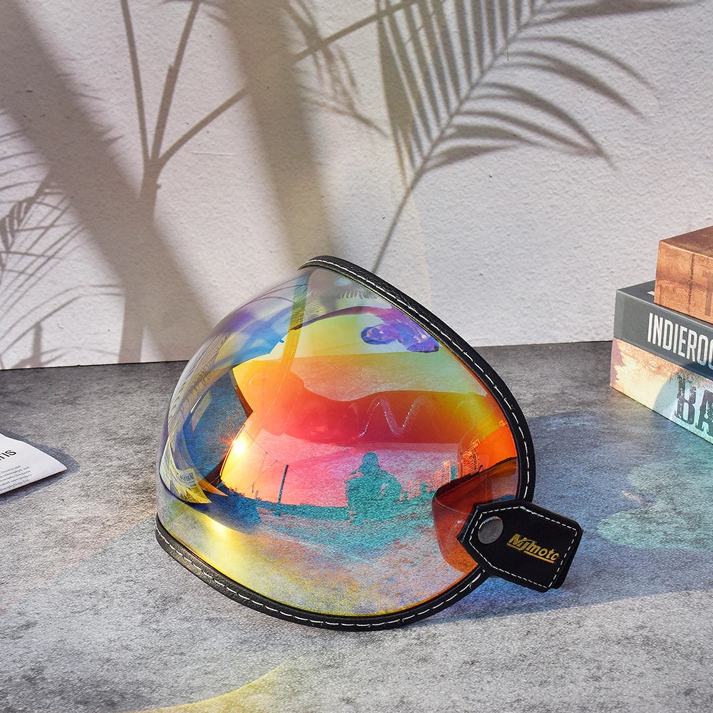 Universal Sun Visors For Motorcycle Helmet Open Face 3/4 Helmet Bubble Visor Anti-UV Motorbike Glasses Windproof Motocross Lens