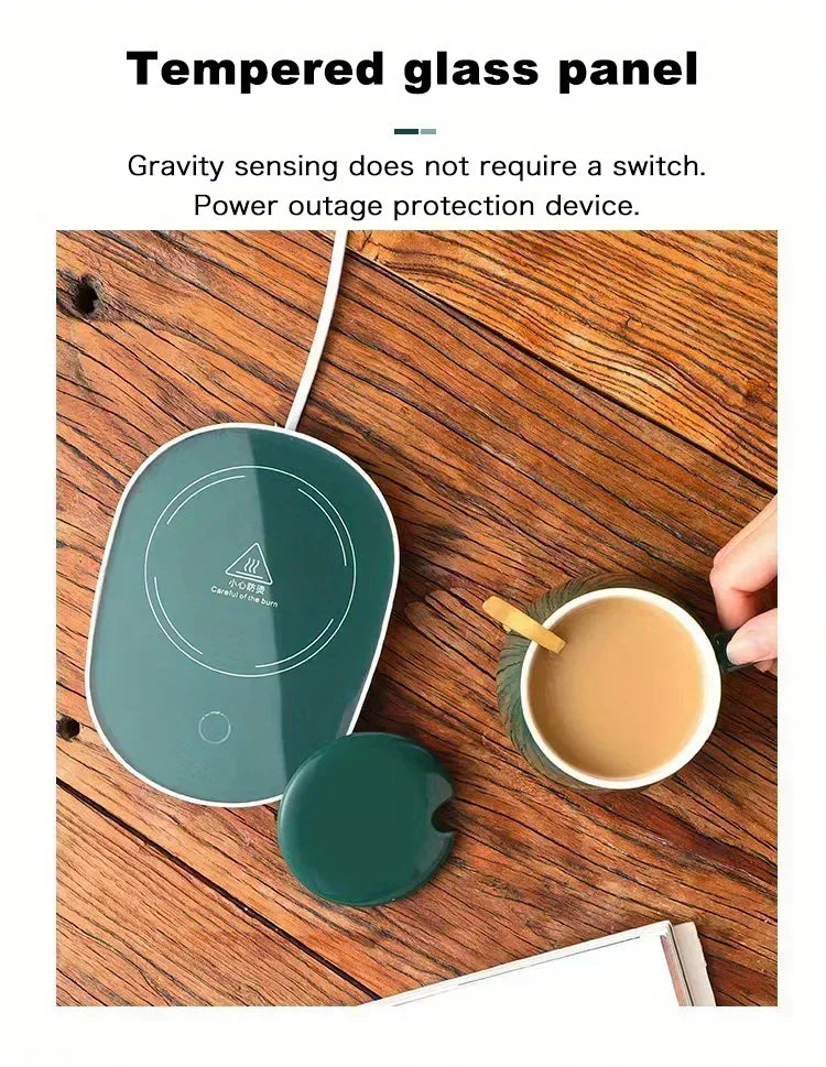 55 ℃ Thermostat Mugs Cup Ceramic Cup With Lid With Spoon Valentine's Day Gift Box Coffee Mug For Office Or Home Use Portable Mea