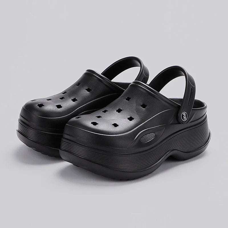 Chunky Platform Clogs Sandals for Women 2024 Summer Non-Slip Beach Slippers Woman Thick Bottom Eva Wedges Sandles Garden Shoes