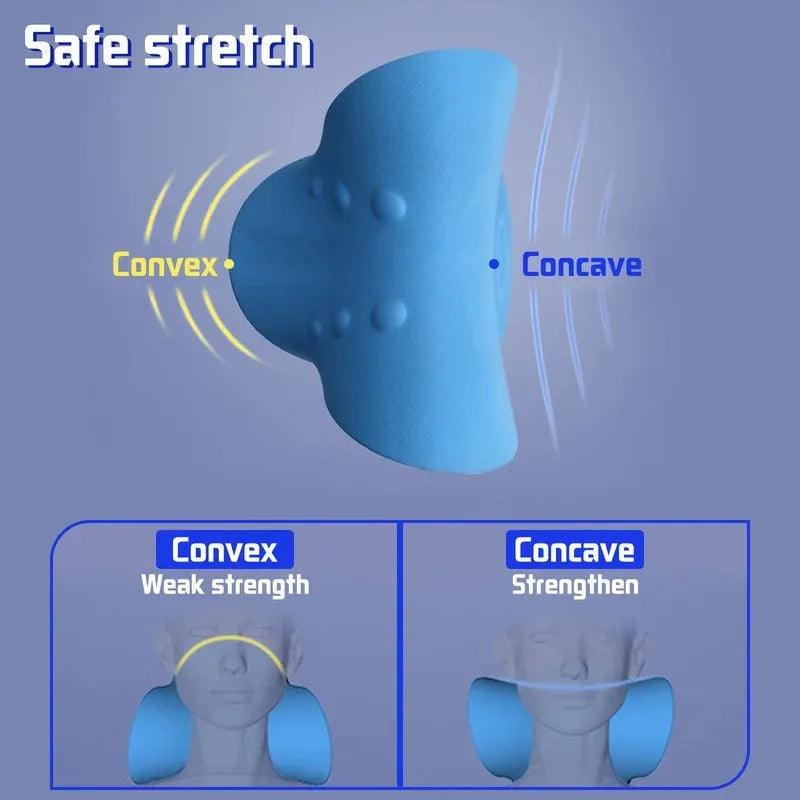 Neck Massage Pillow Neck Shoulder Cervical Chiropractic Traction Device Massage Pillow for Pain Relief Spine Correction