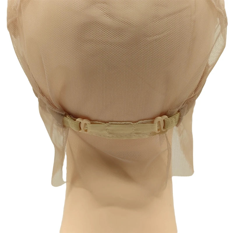 Full lace 360 cap braiding front lace cap to make wig human hair lace frontal wig large cap Adjustable Stretch