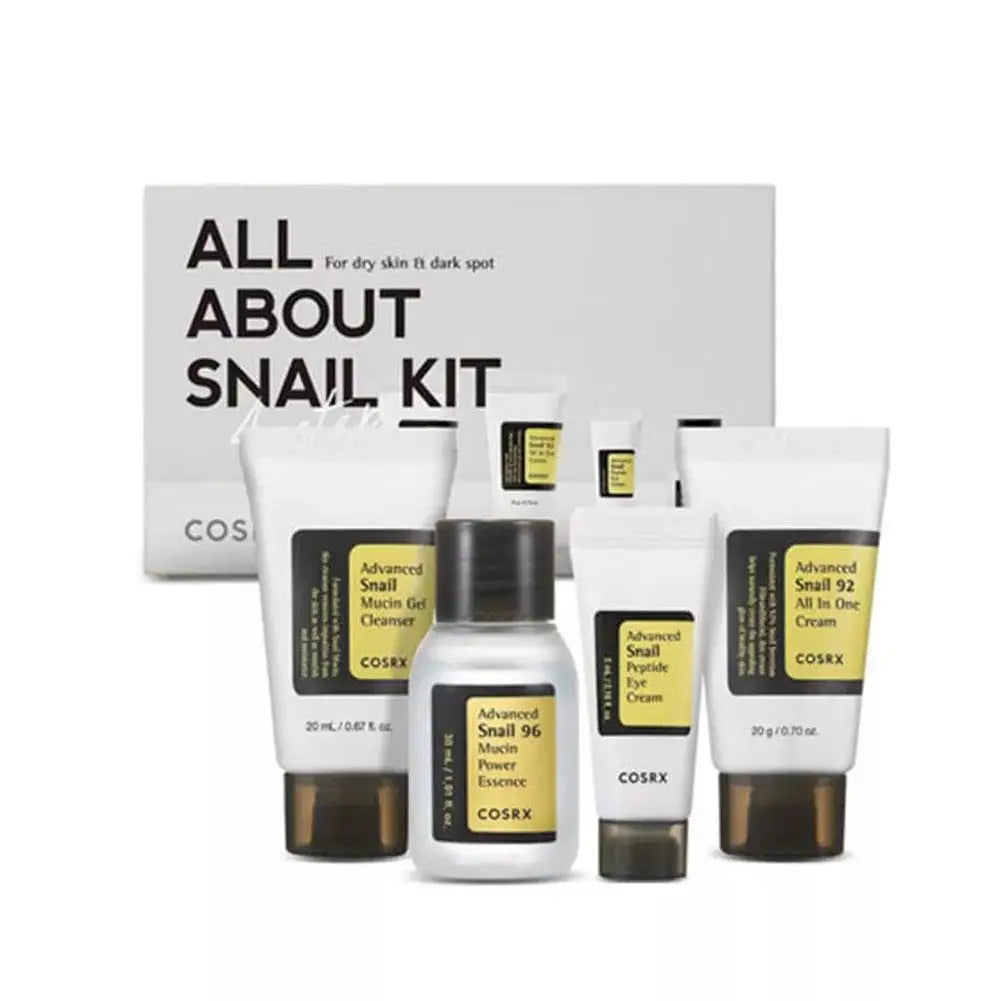 Multi-effect Snail Skin Care Set Hydrating Moisturizing Gentle Face Cream Eye Cream Essence Cleansing Gel Travel Kit
