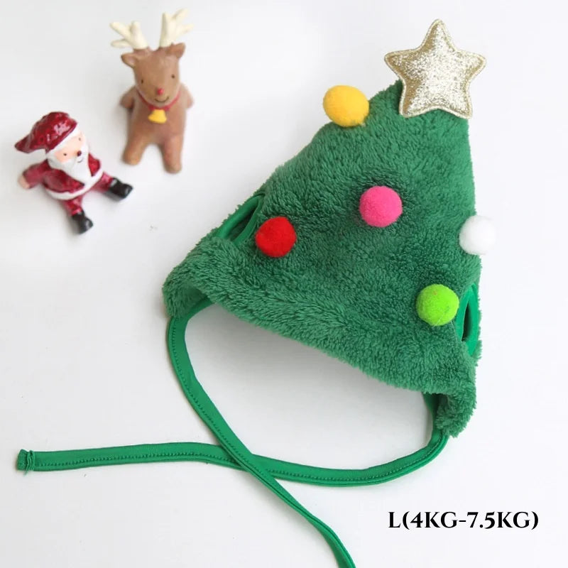 Christmas Pet Hat Cute Cartoon Antlers Saliva Towel for Dog Cat Dress Up Supplies Scarf Autumn and Winter Clothes Pet Accessory