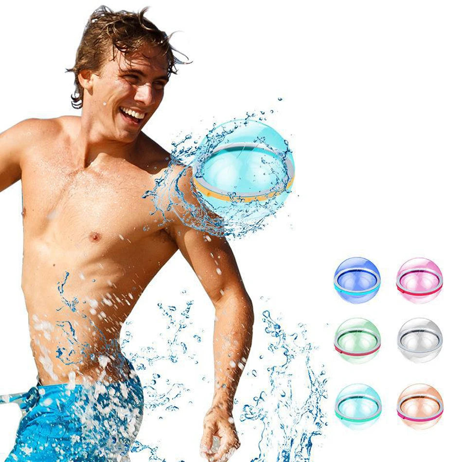Reusable Water Balloons Magnetic Quick Fill Water Balloon Refillable Self Sealing Water Bomb Splash Balls for Kids Swimming Pool