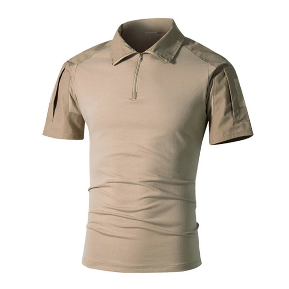 Tactical T-Shirts Mens Outdoor Sport Tee Quick Dry Short Sleeve Shirt Hiking Hunting Combat Men Camo Clothing