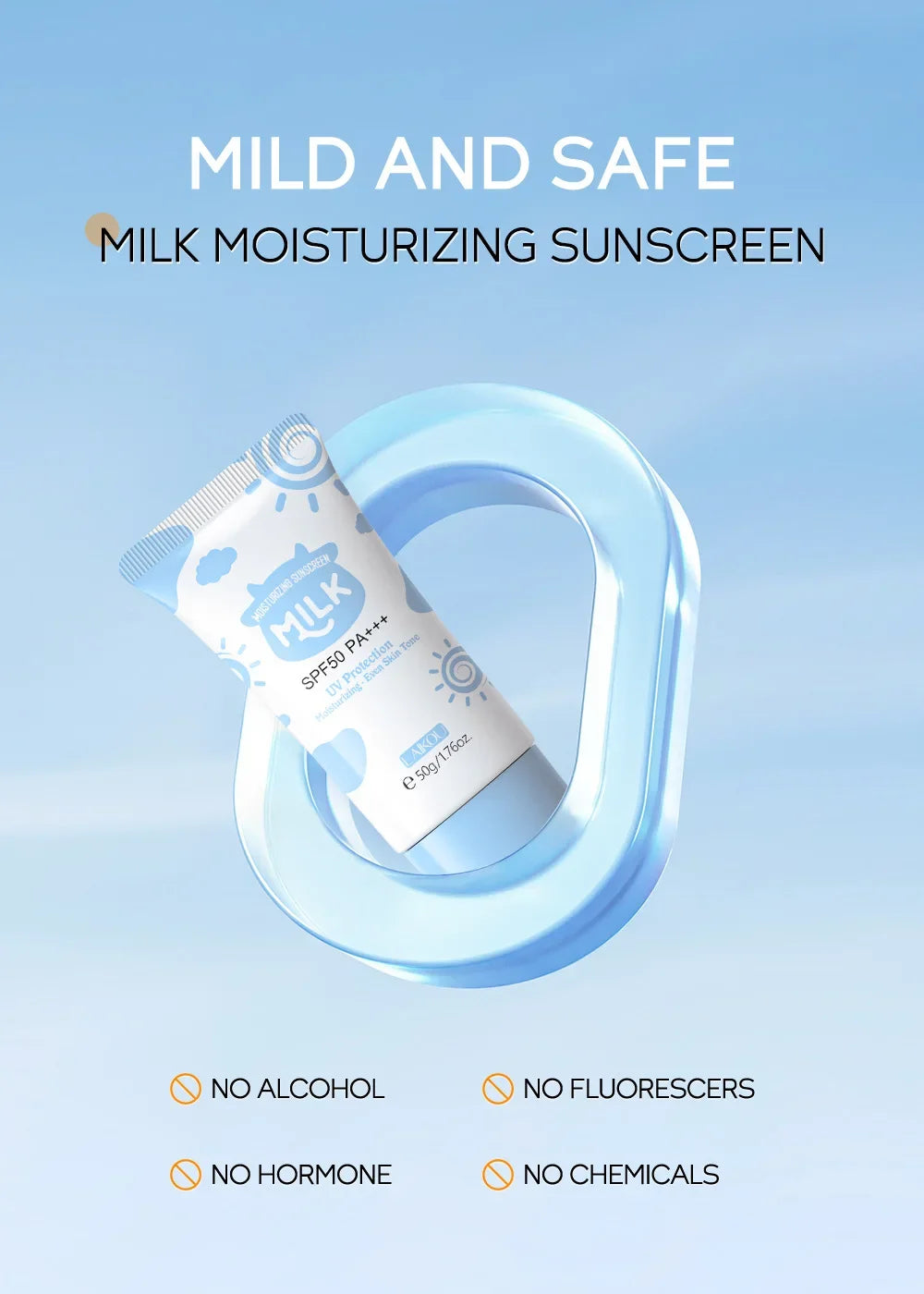 LAIKOU Facial Body Sunscreen Whitening Sun Cream Sunblock Skin Protective Cream Anti-Aging Oil-control Moisturizing SPF50 PA+++