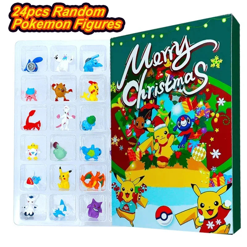 Pokemon Figure Christmas Halloween Advent Calendar Gifts Kawaii Pikachu Anime Figural Action 24Pcs Set Model Kid Toys