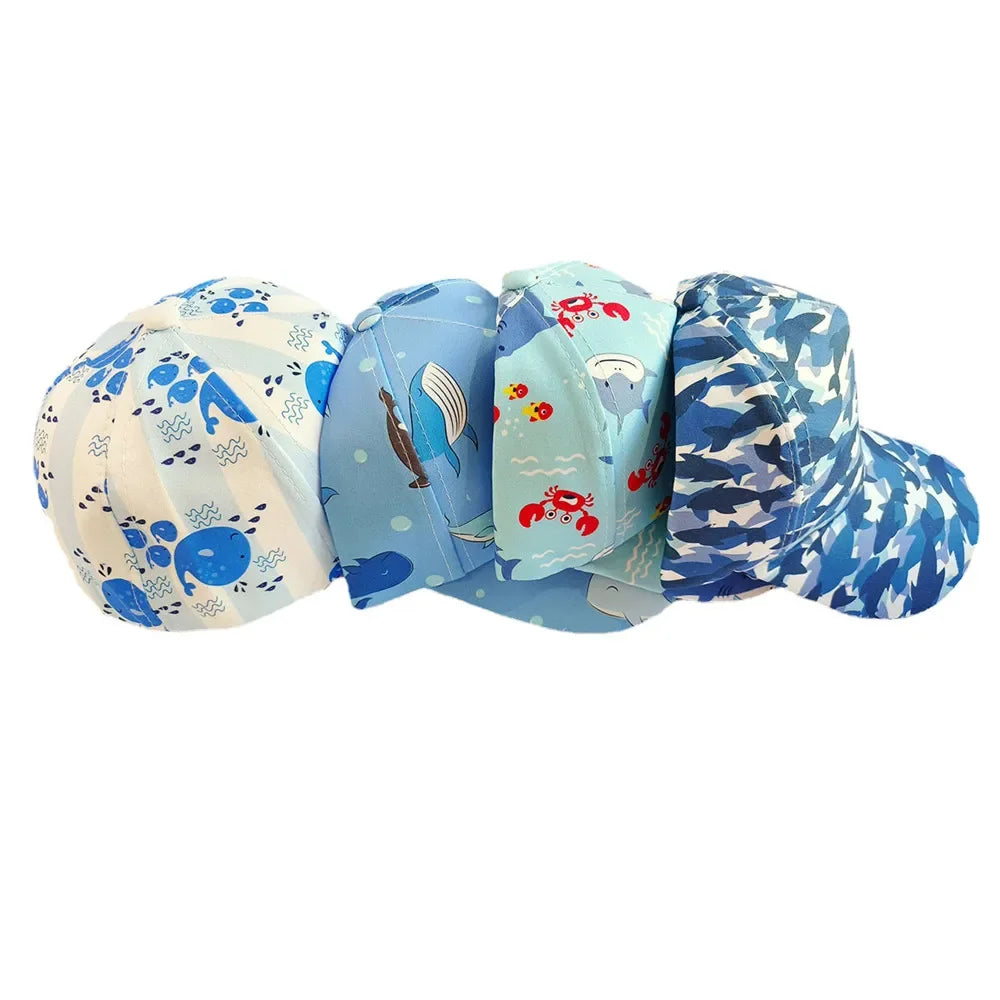 New Cartoon Summer Baby Sun Hat Kids Visor Cap for Boys Girls Travel Baby Baseball Cap Children Beach Sun Cap Accessories