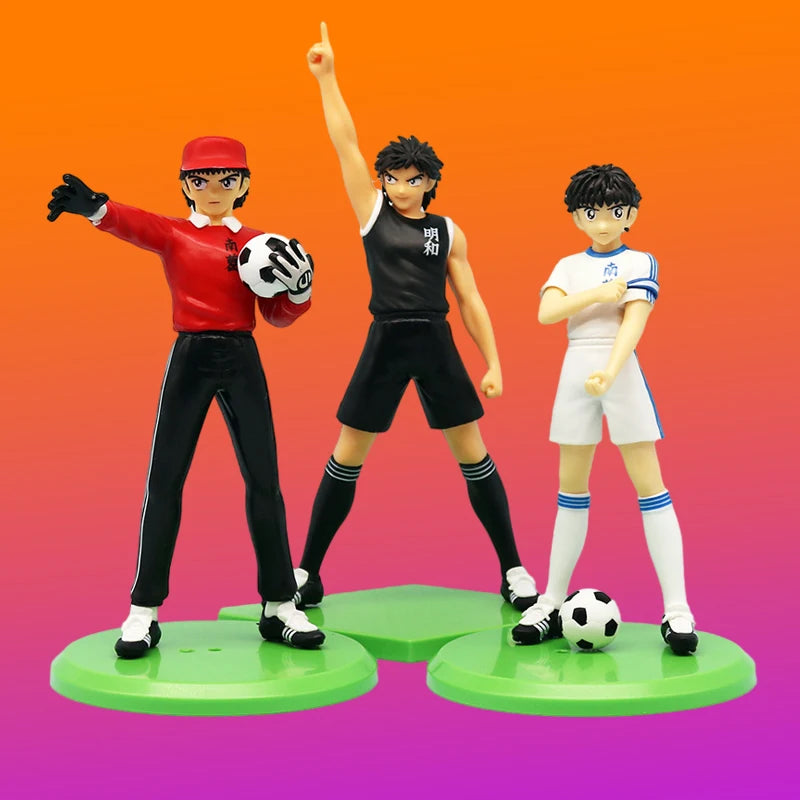 18cm Captain Tsubasa Anime Figure Ozora Tsubasa Action Figures Hyuuga Kojirou/Wakabayashi Genzou Figurine Collection Model Toys