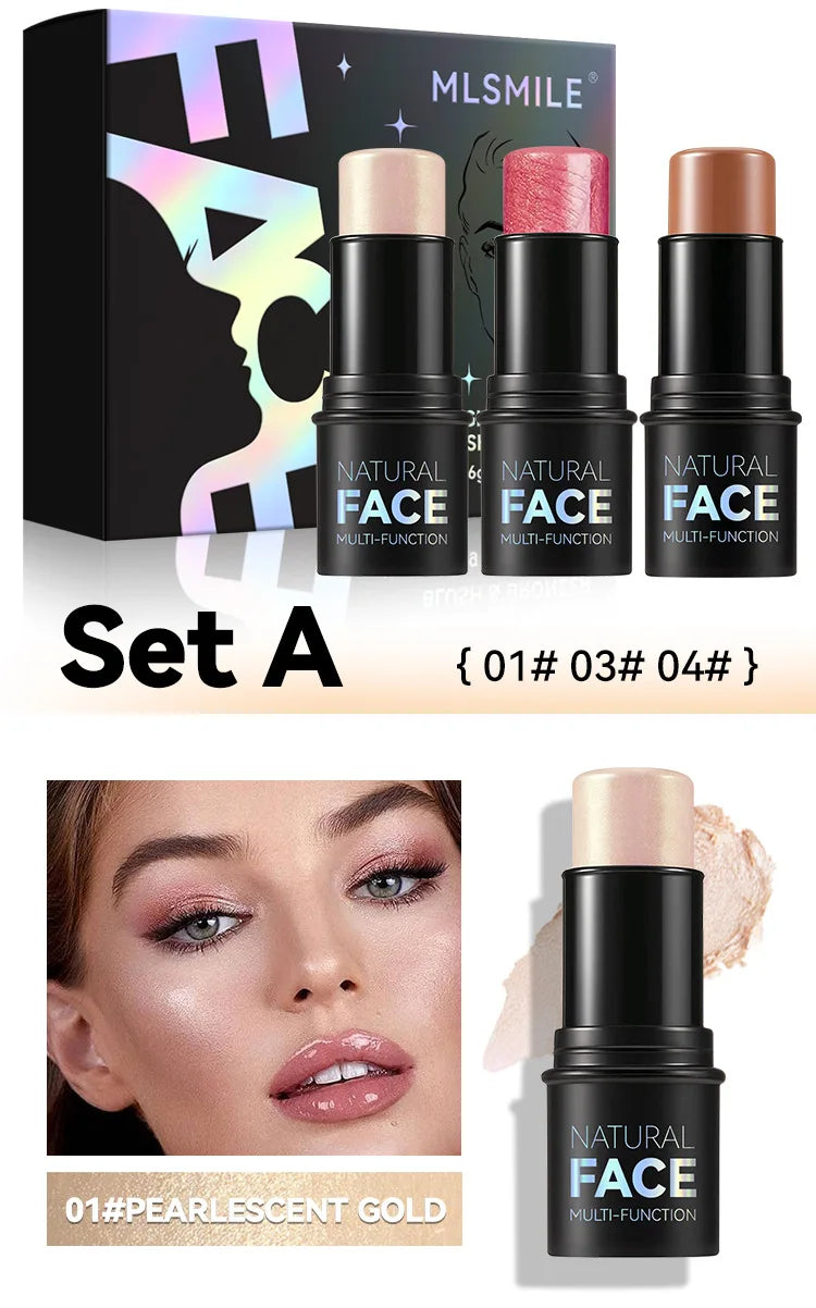 Magic Blush Stick Cheek Lip Tinted Moistured Blush Stick Silky Brighten Blush Cream Blusher Cosmetics Tubes Matte Contour