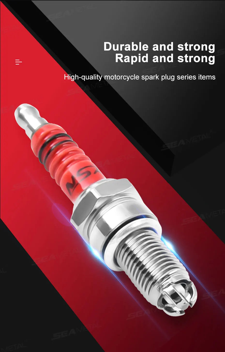 BLALION Racing Spark Plug 3 Triple Electrode A7TC D8TC For GY6 CG 50 70 110 125 150CC Motorcycle Atv Scooter Dirt Bike Go Kart