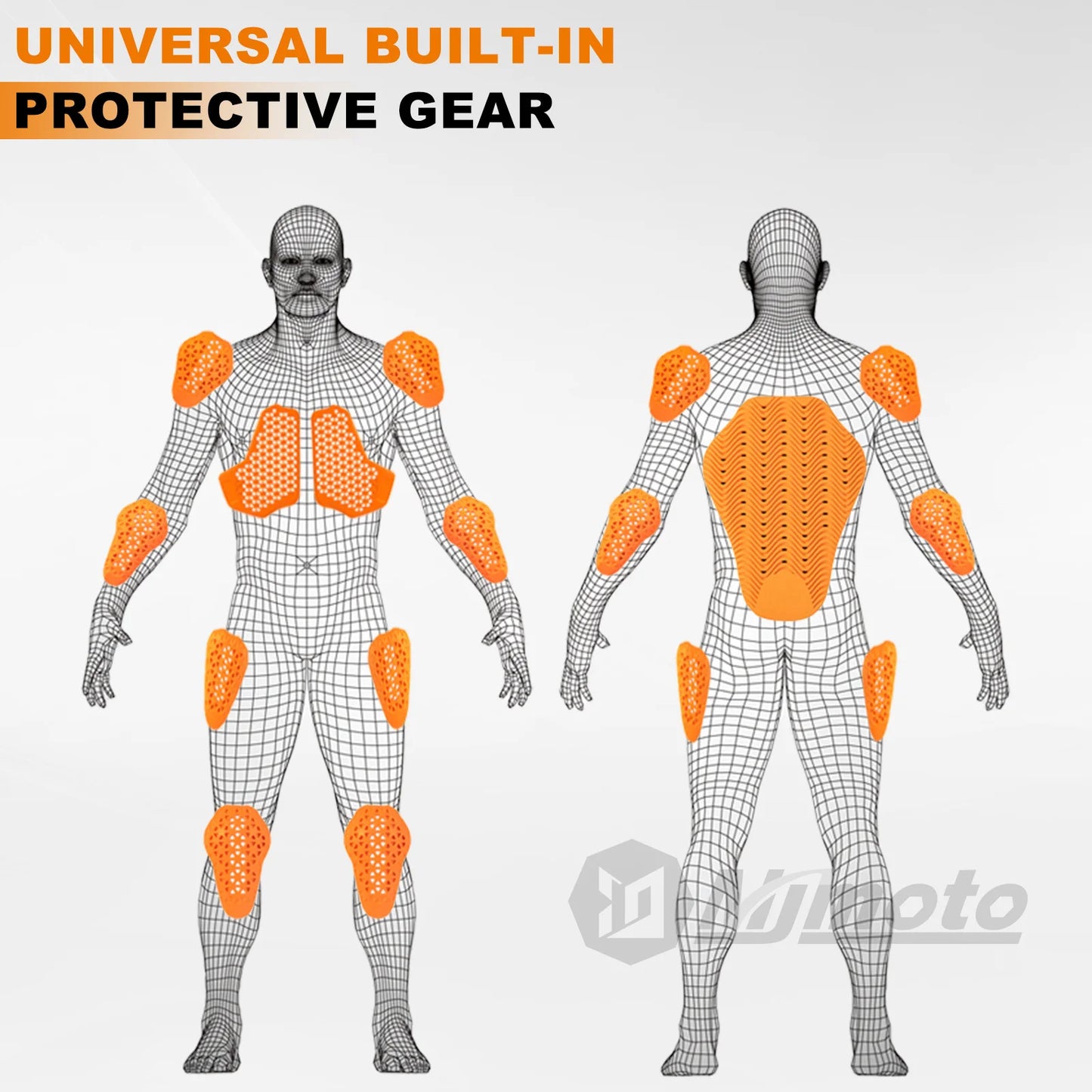 CE Certification Motorcycle Protectors Built-In Motorbike Jacket's Back Pads Motocross Knee Elbow Pads Moto Protective Gear