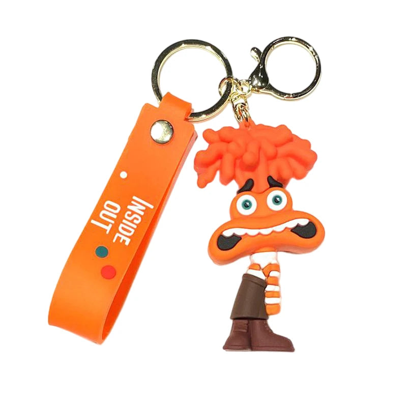 New Inside Out 2 Keychain Kawaii Disney Movie Anime Anxiety Ennui Envy Cute Girls Creative Bag Pendant Car Keychain Toys Gifts