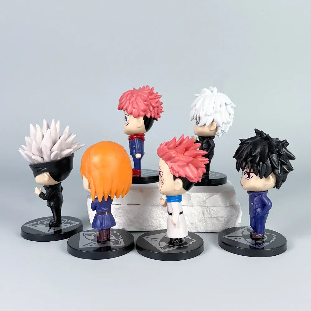 6Pcs/set Jujutsu Kaisen Anime Figure Gojo Satoru Yuji Itadori Figure Doll Toys Action Figure Yuji Itadori Fushiguro Model Toy