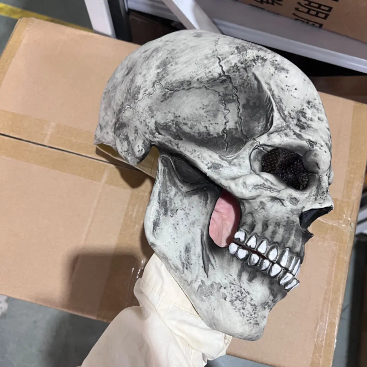 Halloween Mask Latex Mask Skull Mask Horror Decoration Full Head Skull Mask Helmet Movable Jaw Masque Gifts Party Costume Mask