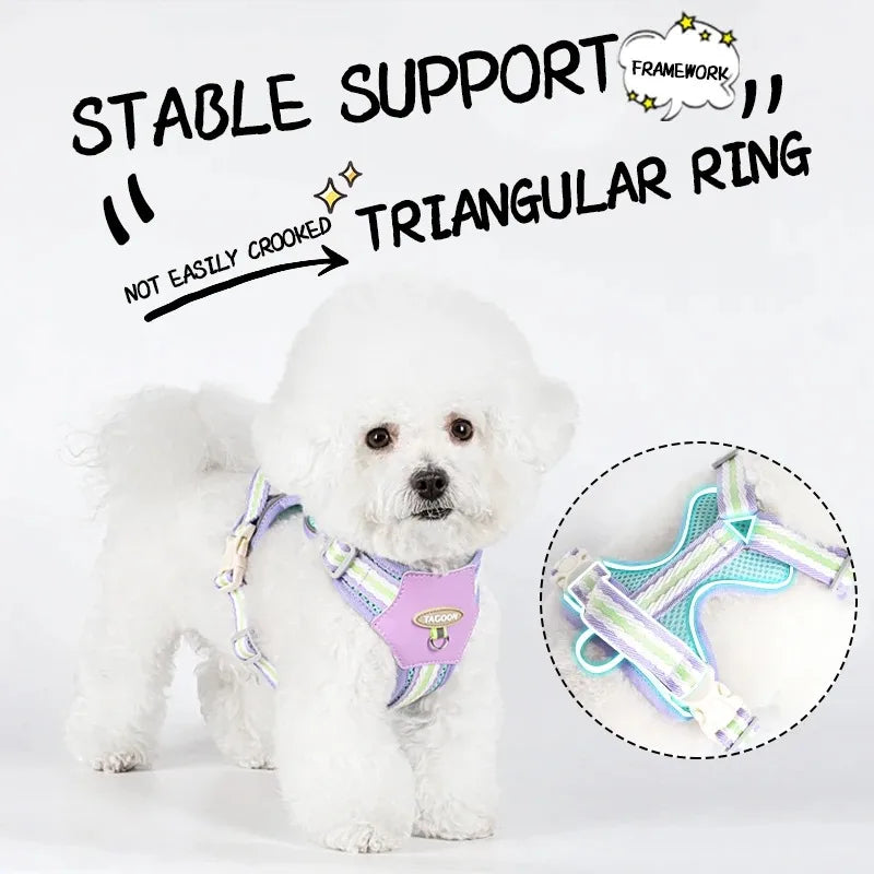 Puppy Harness Collar Dog Big Pet Tactical Vest Accessories Supplies Cats Chest Leash Dogs Pets Things Small Products Collars