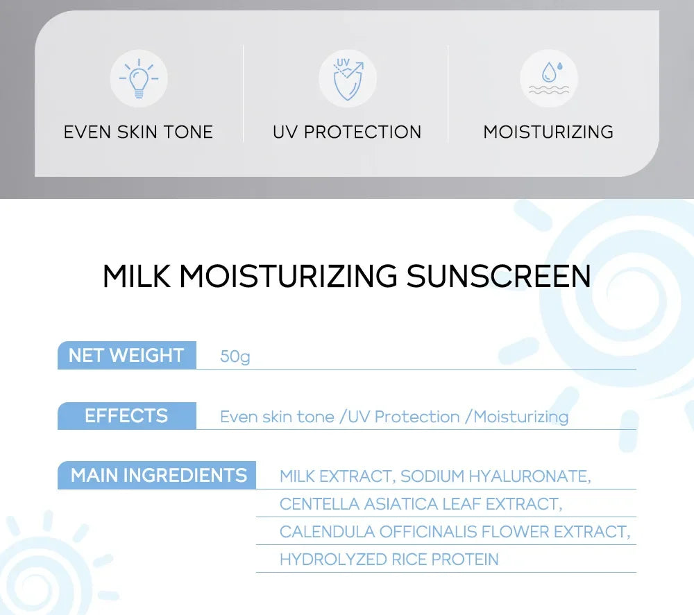 LAIKOU Facial Body Sunscreen Whitening Sun Cream Sunblock Skin Protective Cream Anti-Aging Oil-control Moisturizing SPF50 PA+++