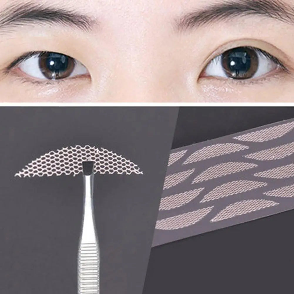 Clear Beige Stripe Self-adhesive Natural Eye Tape Makeup Tool Invisible Double Fold Eyelid Lace Paste Eyelid Tape Sticker