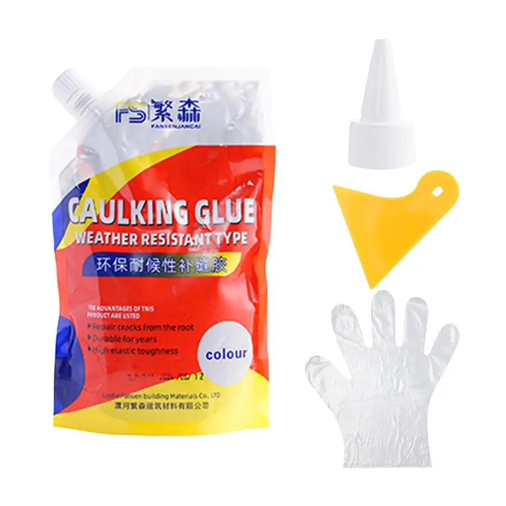 500g Cement Crack Repair Sealant Glue With Gloves Roof Wall Floor Leak Filling Sealing Waterproofing Materials Set