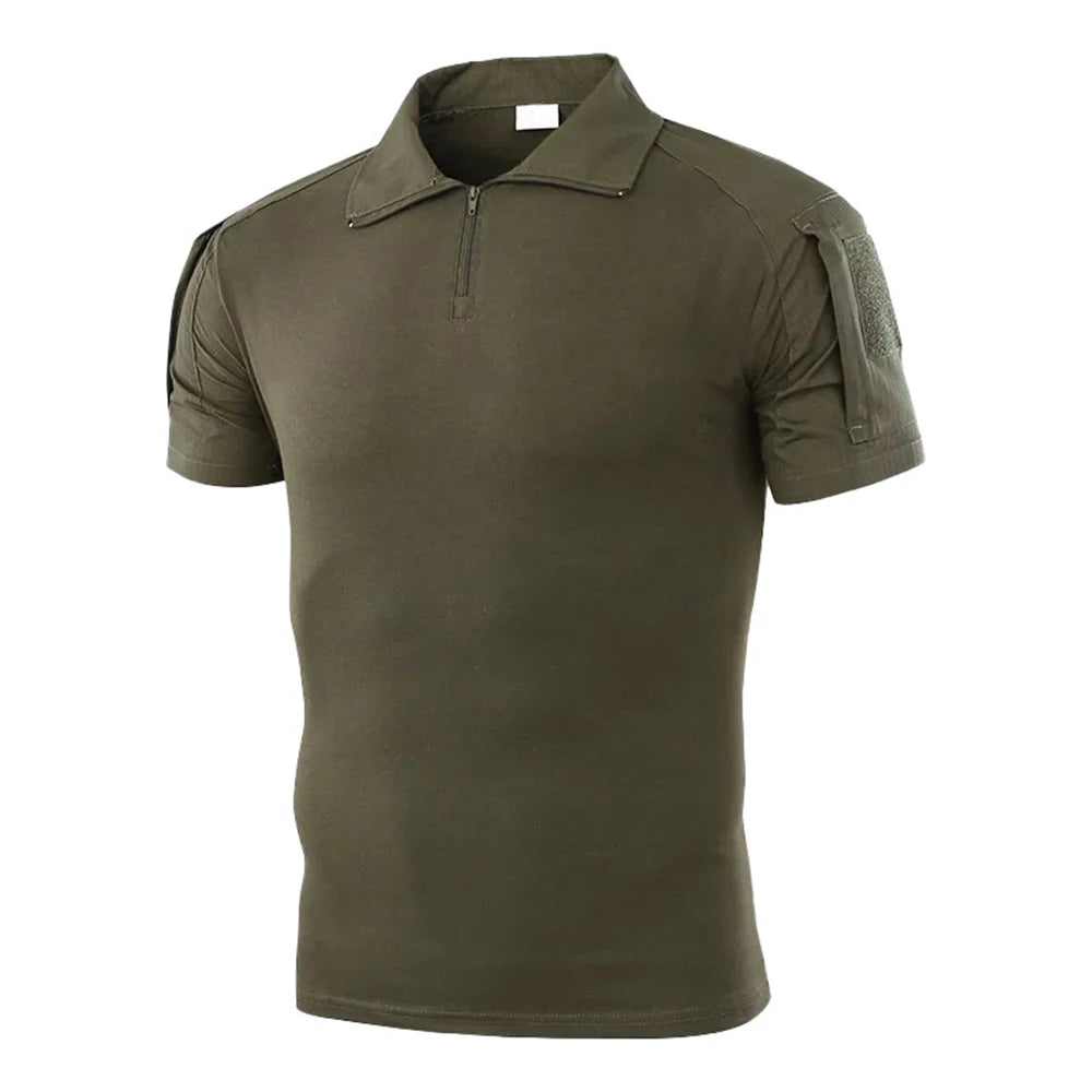 Tactical T-Shirts Mens Outdoor Sport Tee Quick Dry Short Sleeve Shirt Hiking Hunting Combat Men Camo Clothing