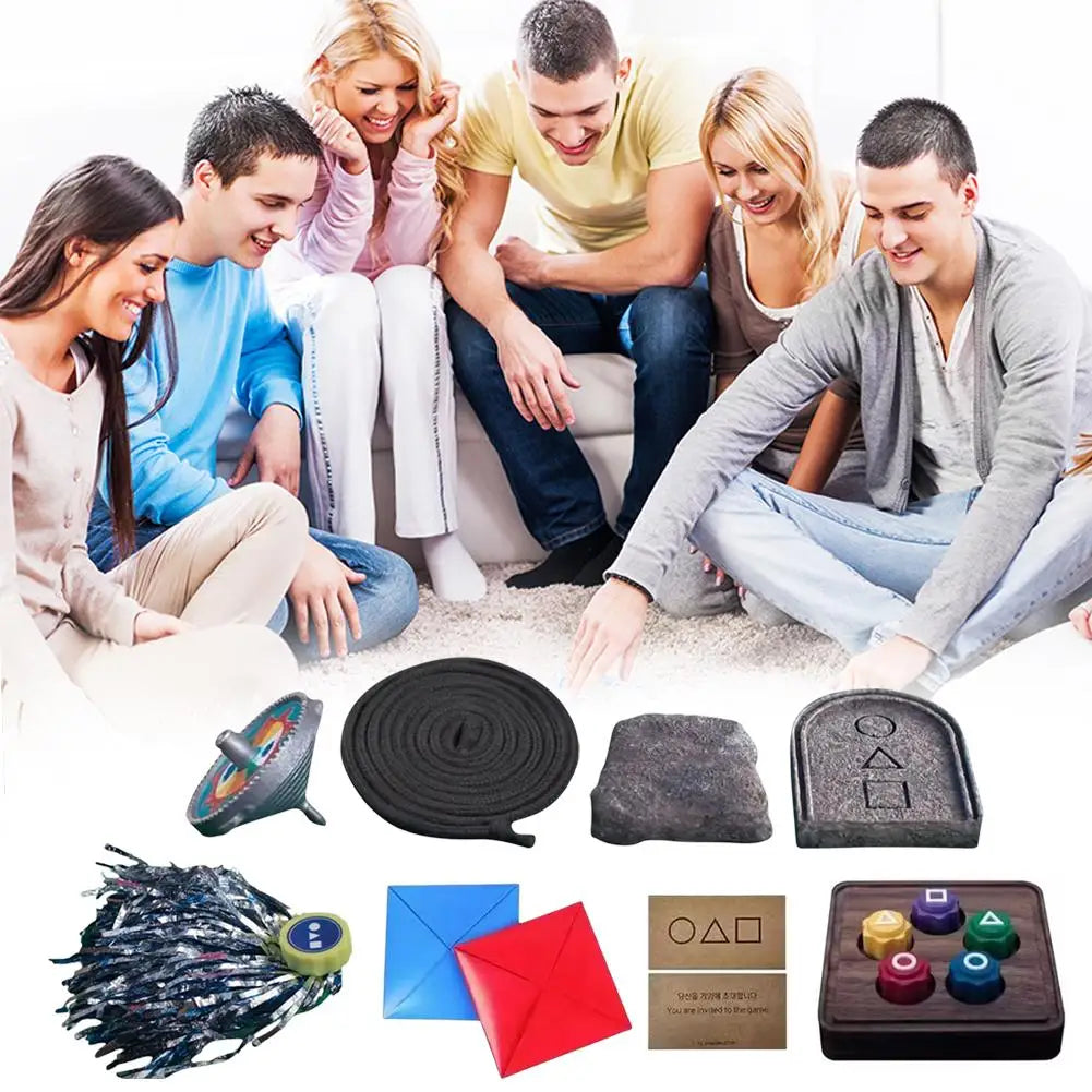 Korean Game Traditional Play Game Fun Jack Stone Pebbles Set Hand Eye Coordination Training Toy Set For Board Game Party Games