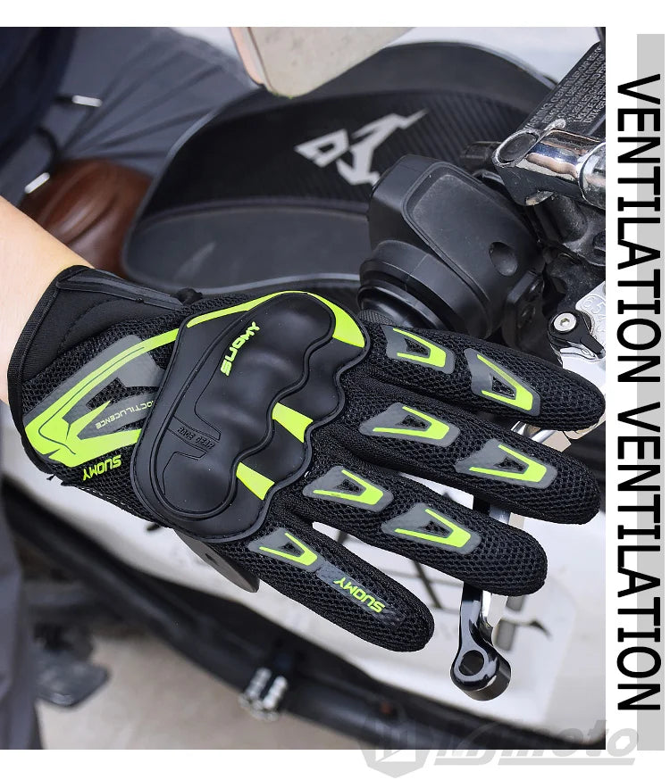 Suomy Motorcycle Gloves Men Women Summer Motorbike Racing Gloves Touch Screen Breathable Motocross Moto Biker Cycling Gloves