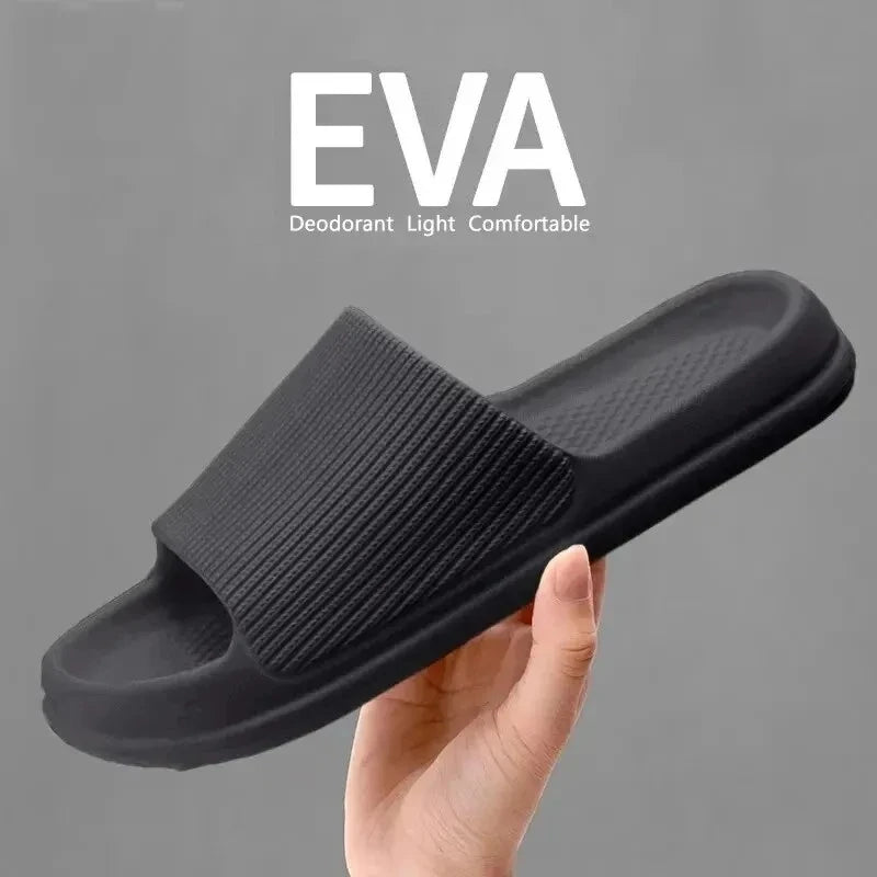 Thick Platform Bathroom Home Slippers Women Fashion Soft Sole EVA Indoor Slides Woman Sandals 2024 Summer Non-slip Flip Flops