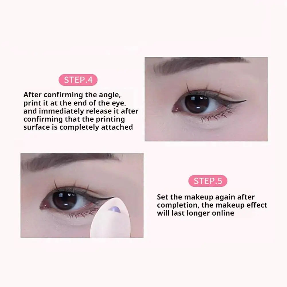 Black Brown Integrated Eyeliner Stamp Precise Outline Signet Eye Liner Extension Stamps Liquid Eyeliner Pen Waterproof Lasting
