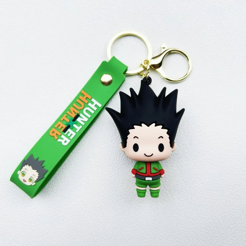 Anime Hunter X Hunter Keychain Silicone Figure Car Keychains Key Chain Pendant Keyring Accessories Holder Bag Jewelry Gifts