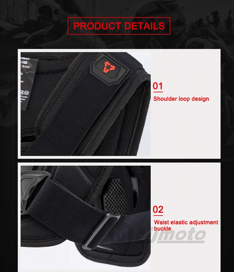 Professional Motorcycle Armor Vest Body Protective Gear Motocross DH MX MTB Dirt Bike Chest Back Protectors Moto Equipment
