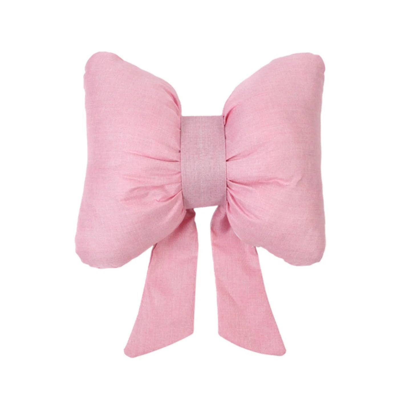 Car Seat Neck Pillow Elegant Bow Car Headrest Pillow Set - Cotton Linen Neck Cushion Universal Fit for Women Comes with 2 Seat B
