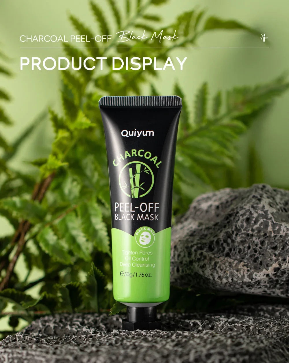 Bamboo Charcoal Fiber Mask Blackhead Removal Deep Mask Deep Cleansing Cleansing Exfoliating Mask Treatment 50g