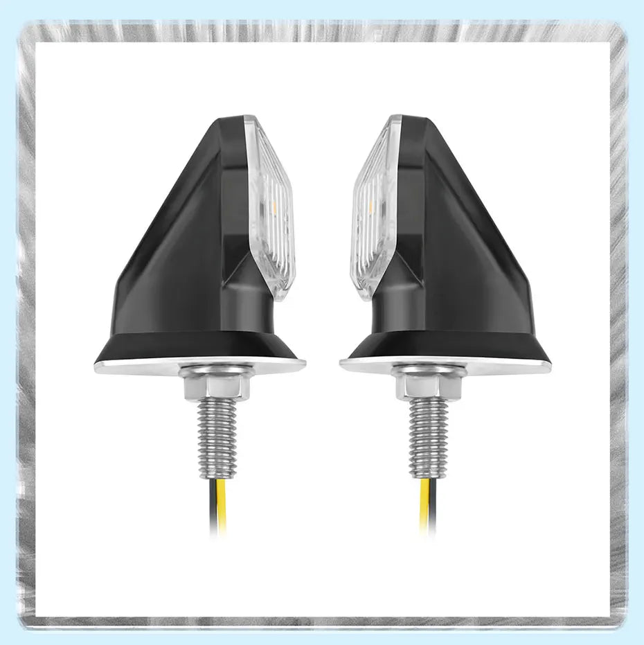 BLALION 2PCS Motorcycle Turn Signal Light LED Amber Lamp Turn Signals Indicators Flashers 12V Flasher Lamp Motorbike Accessories