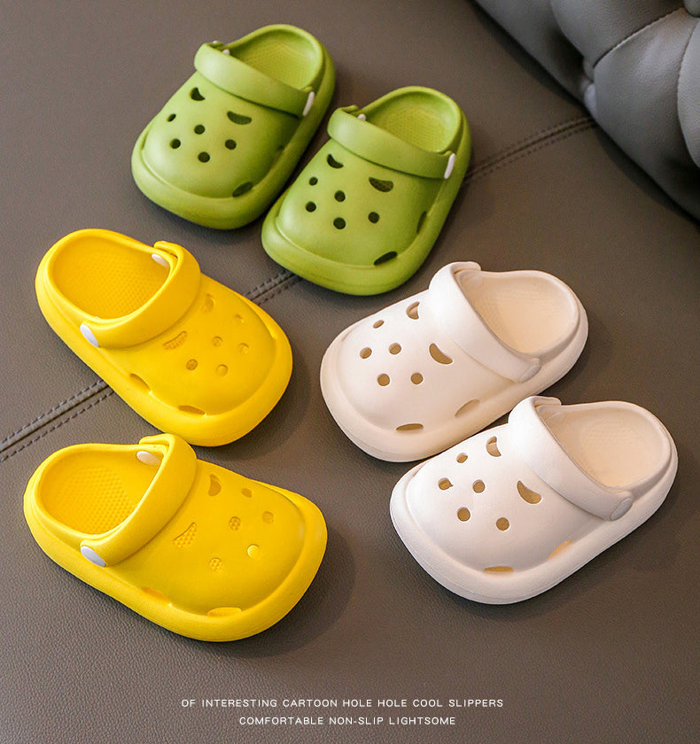 2023 Boys Girls Summer Kids Clogs Children's Hole Shoes Infant Indoor Slippers Non-Slip Beach Sandals Toddler Baby Home Shoes