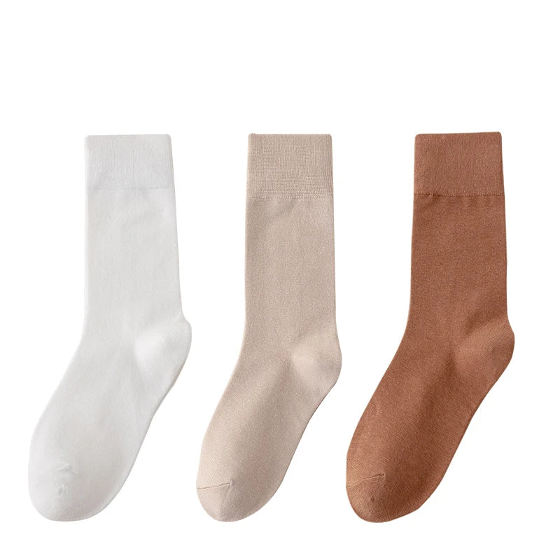 Socks women's Cotton Business Casual Soft Comfortable Solid Color Elastic Long Sock