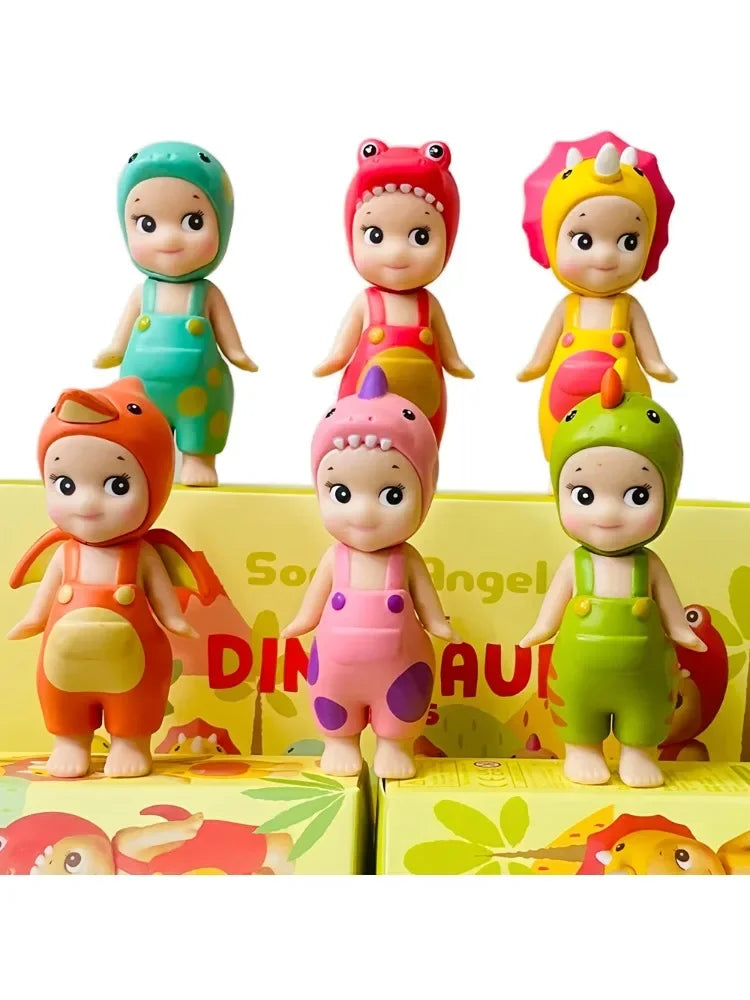 Novo dinossauro série hippers colheita bonito hippie boneca na moda carro ornamentos do telefone móvel bolinhos brinq