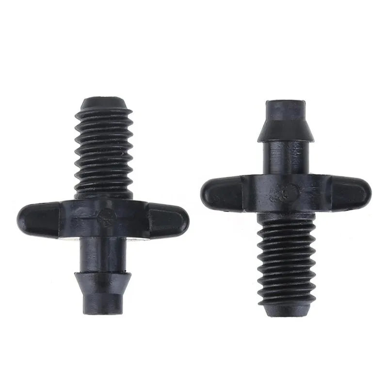 100pcs 6mm Single Barbed Connector PVC Hose Home Garden Drip Irrigation Fittings Watering Hose Connector
