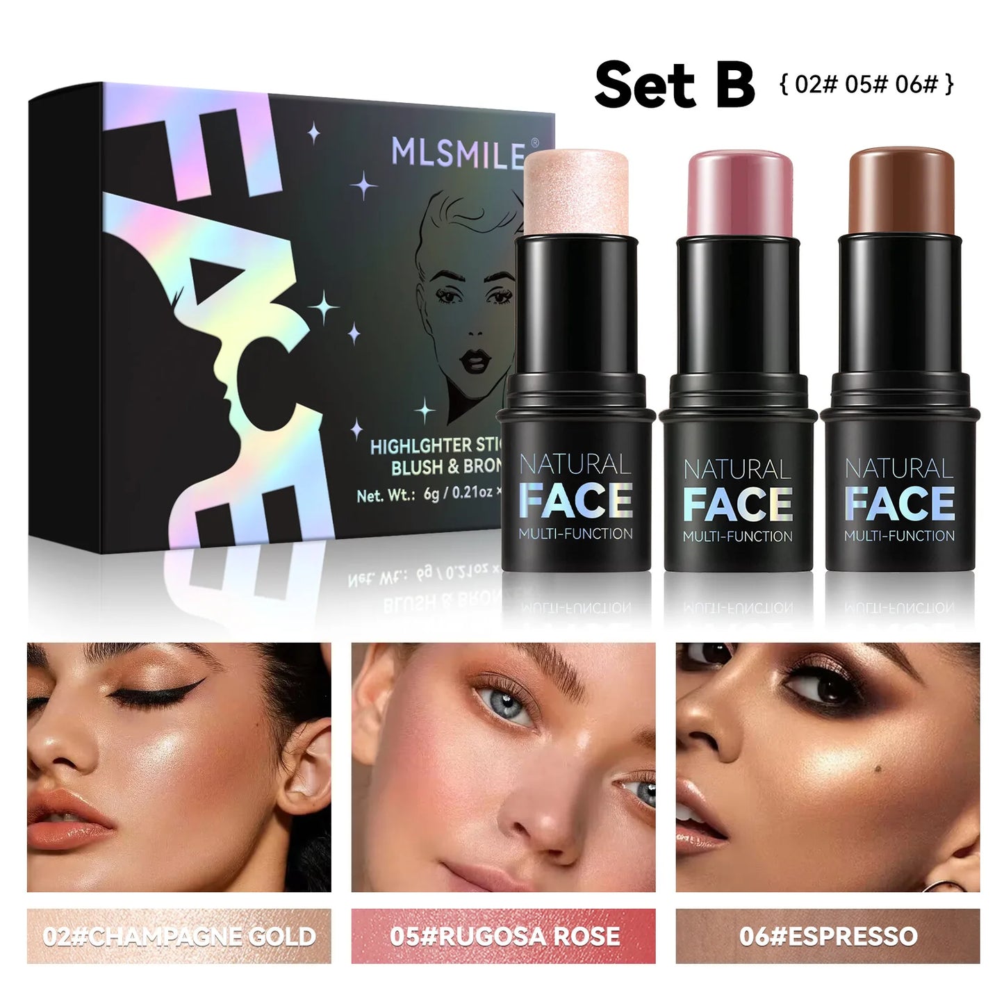 Magic Blush Stick Cheek Lip Tinted Moistured Blush Stick Silky Brighten Blush Cream Blusher Cosmetics Tubes Matte Contour