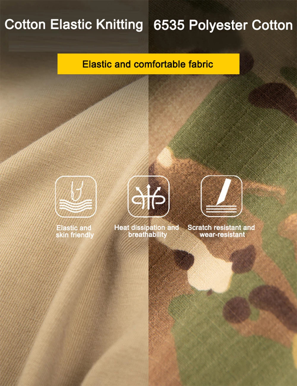 Outdoor Tactical Hiking T-Shirts Men Combat Camouflage Long Sleeve Hunting Training Climbing Shirt Cotton Sport Clothes