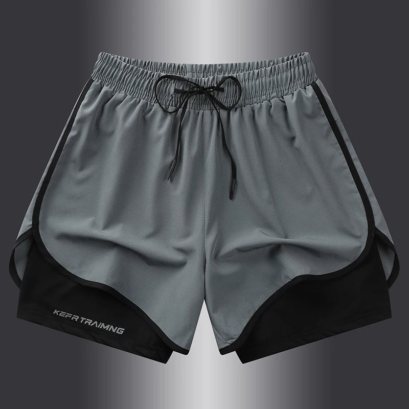 【 S-5XL 】 NASA GISS Sports Three Piece Pants Summer Popular Anti glare Double layered Sports Shorts for Men and Women Couples Ru