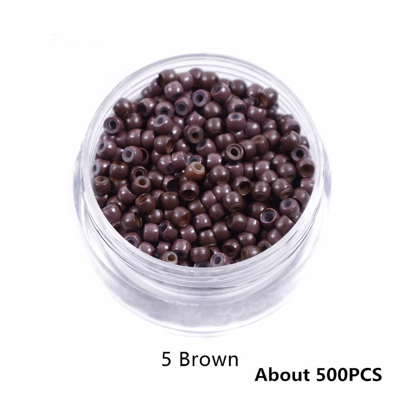 500pcs copper ring beads 3.0mm nano ring beads silicone lined micro for hair extensions