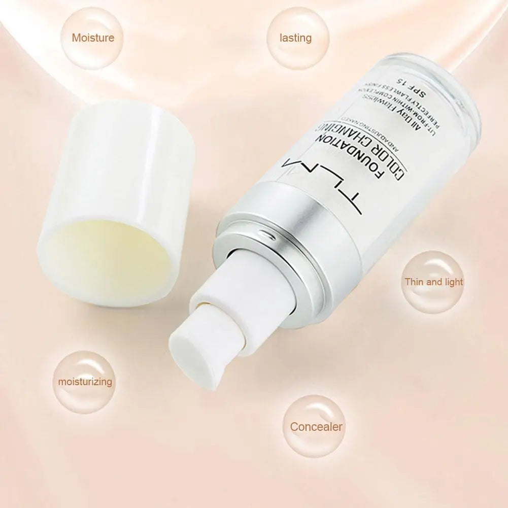 Magic Color Changing Liquid Foundation Matte Long-lasting Moisturizing Foundation Brightens Full Coverage Concealer Foundation