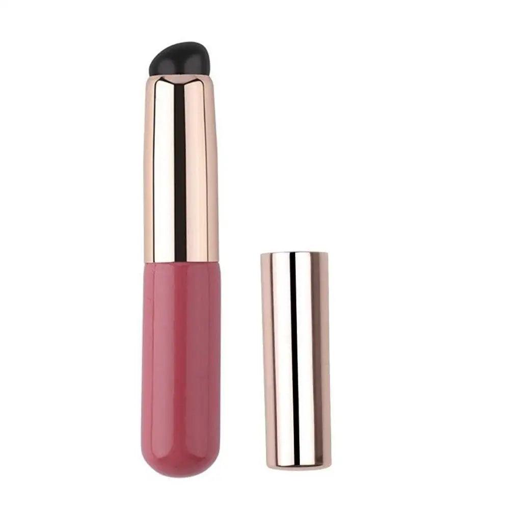 Upgrade Silicone Lip Brush Portable Round Head Lip Brush Professional Mini Concealer Smudge Brush With Cover Makeup Brush