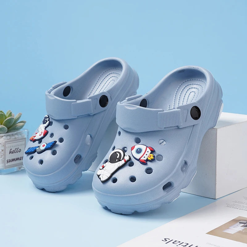 New Summer Sandals 3-15 Years Children's Slippers Baby Girls Shoes Non-Slip Clogs Cartoon Cute Infant Girls Sandals Boys Shoes