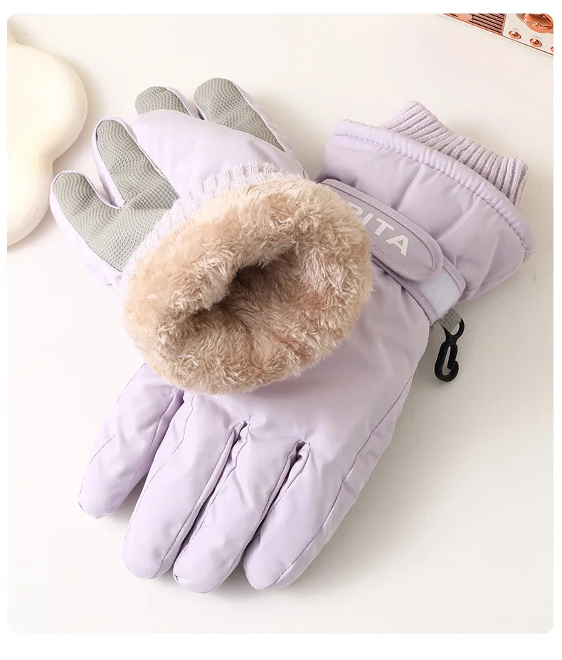 Winter Sports Gloves Non Slip Touch Ski Gloves Waterproof Pocket Snowboard Accessories Warm Men's and Women's Gloves Mittens